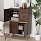 Baxton Studio Graceland Mid-Century Modern Transitional Walnut Brown Finished Wood Shoe Cabinet 233-13274-ZORO - alternate 4